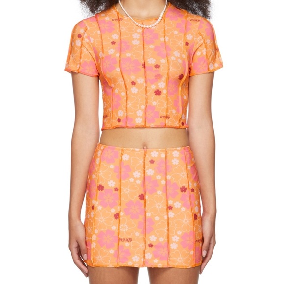 OMIGHTY Orange & Pink Blossom Stitch co-ord - Picture 6 of 8